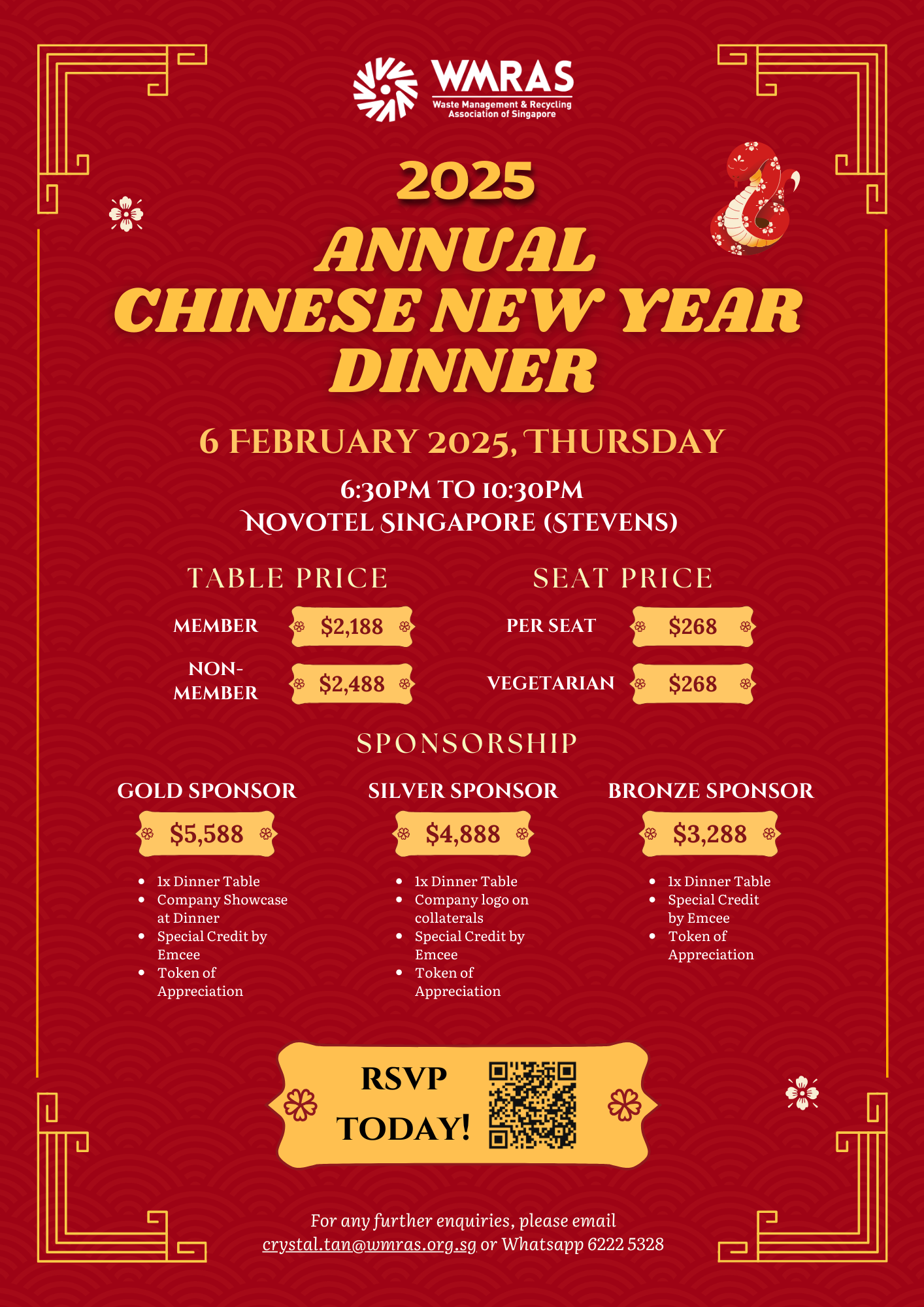 Annual Chinese New Year Dinner 2025